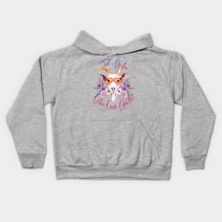 Just a Girl Who Loves Goats Kids Hoodie